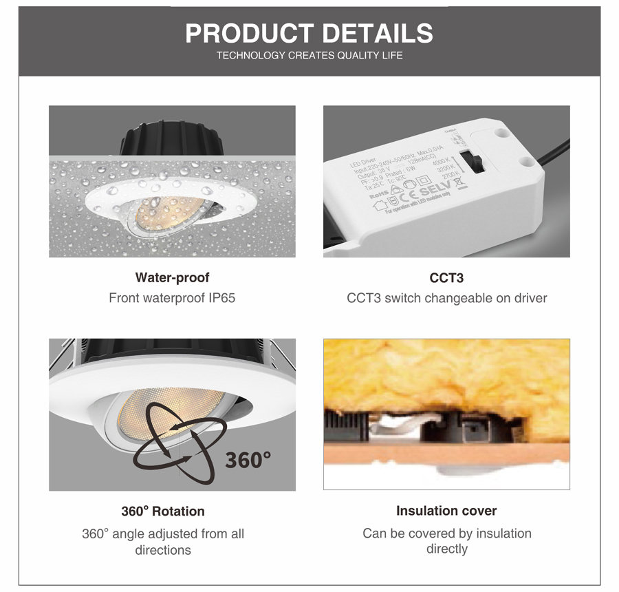 Dimmable Down Lights- RS-RD-0824-MW