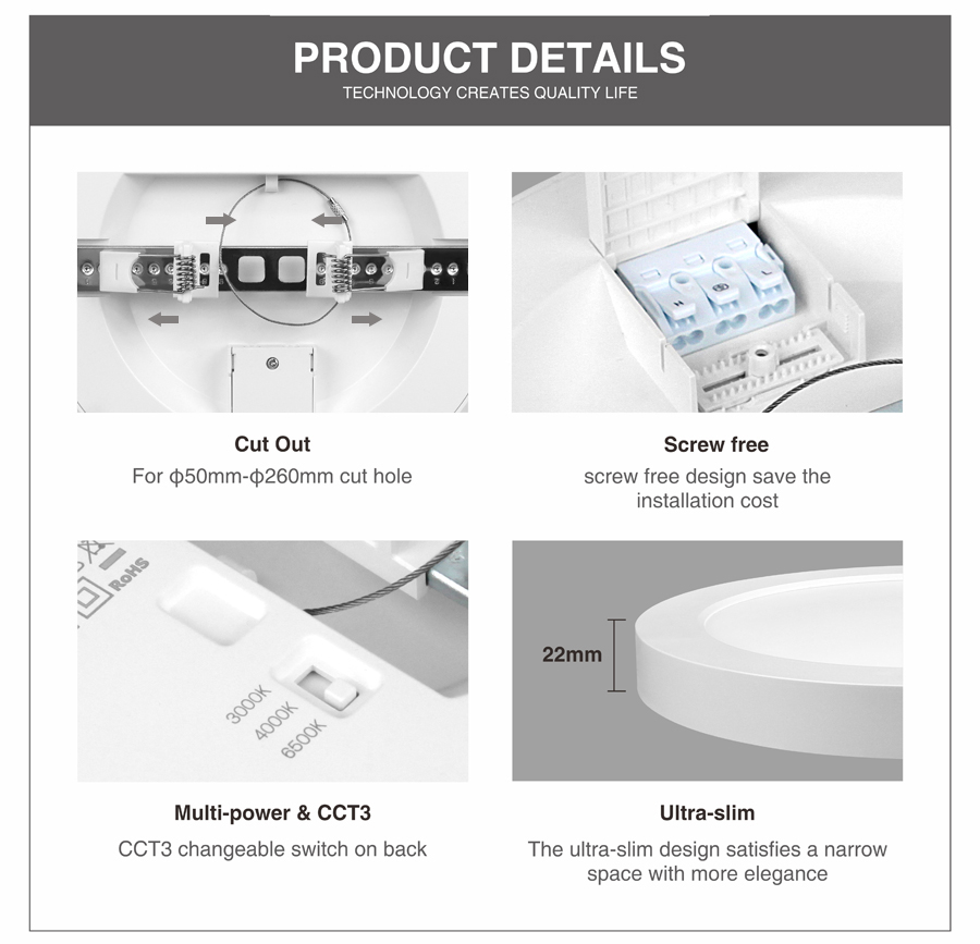 LED Ceiling Downlights- RS-RD-0625-MW